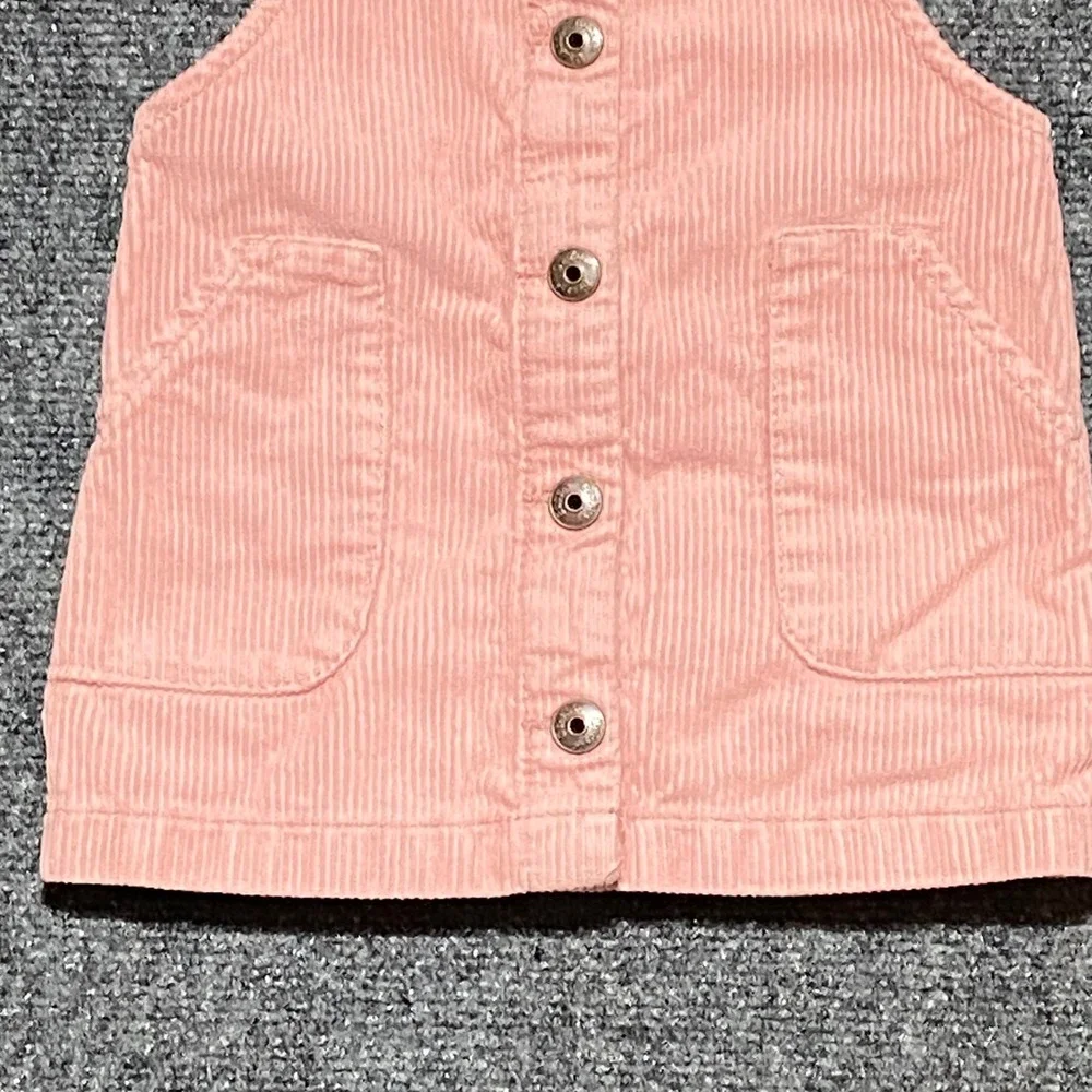 OshKosh B'gosh Pink Corduroy Overall Dress Toddler Girls Size 2T Pinafore Jumper